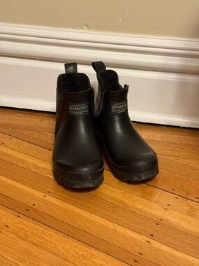 Pendleton Black Waterproof Ankle Rain Boots
